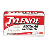 Tylenol Regular Strength acetaminophen, pain reliever, fever reducer, 100 tablets Full-Size Picture